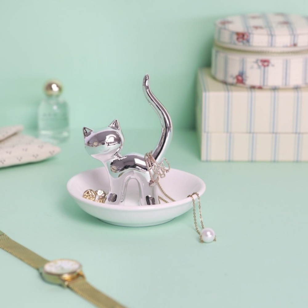 NWT Porcelain Cat Ring Holder - Picture 3 of 14